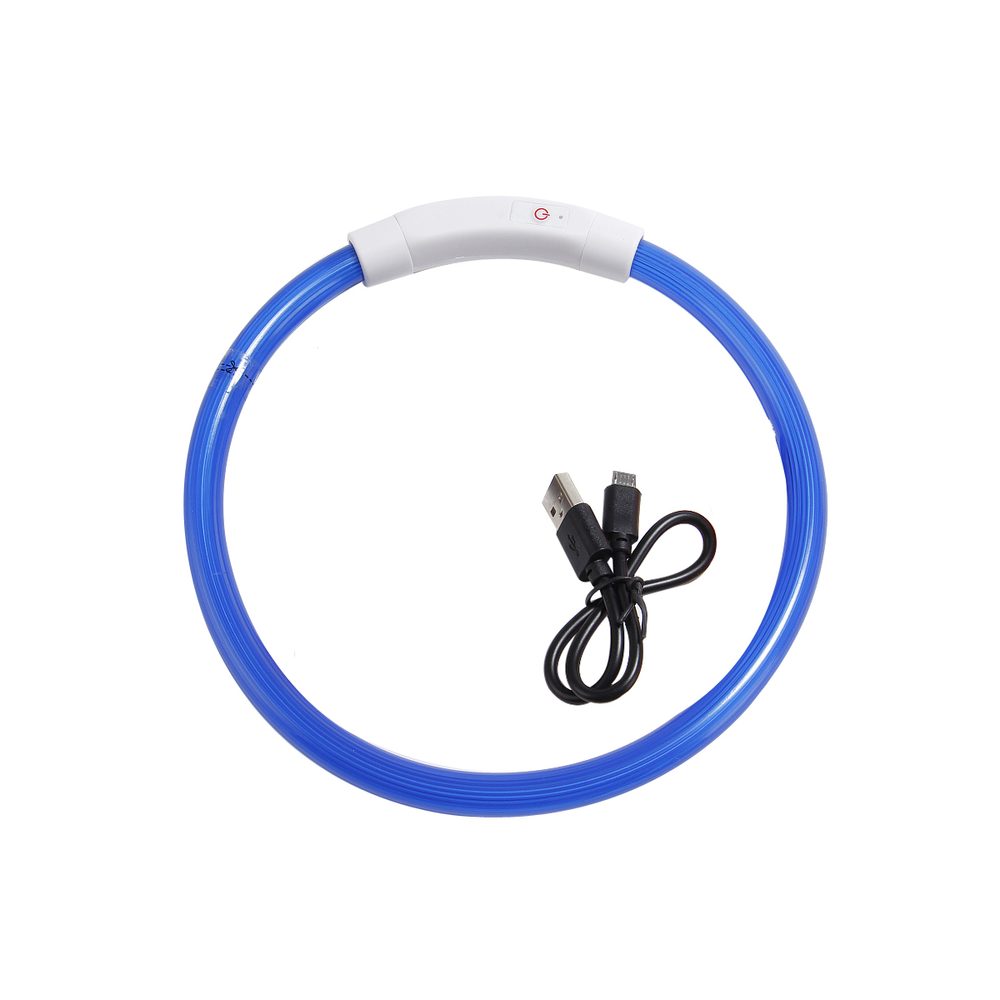 Reedog Full Light USB dobíjecí svítící obojek pro psy a kočky - Modrá - S