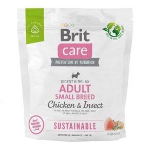 Brit Care Dog Sustainable Adult Small Breed Chicken & Insect 1 kg | Granule pro psy