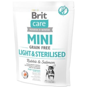 Brit Care Mini GF Light & Sterilised Rabbit & Salmon 400 g | Granule pro psy
