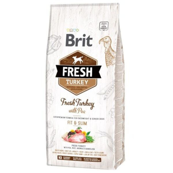 Brit Fresh Turkey & Pea Adult Fit & Slim 12 kg | Granule pro psy