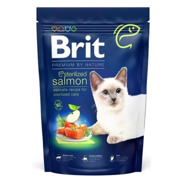 Brit Premium Cat by Nature Sterilized Salmon 1
