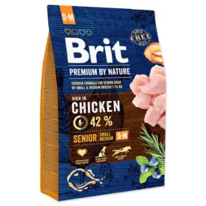 Brit Premium by Nature Senior S+M 3 kg | Granule pro psy