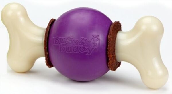 Busy buddy Bouncy Bone Hračka pro psy s pamlsky - S