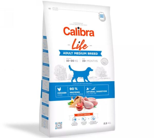 Calibra Dog Life Adult Medium Breed Chicken 2