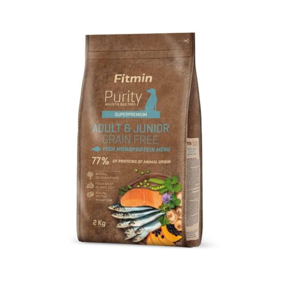 Fitmin Dog Purity GF Adult & Junior Fish Menu 2 kg | Granule pro psy