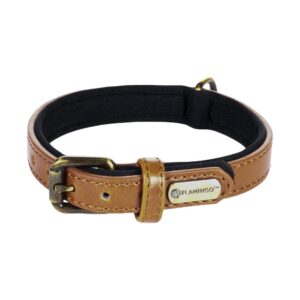 Kožený obojek pro psy Laybo Cognac - XS/S: 24-30cm